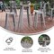 Flash Furniture 23.75 RD Bar Top Table Brown Top/Silver Frame JJ-T14623H-60-BRSL-GG - alternate 2